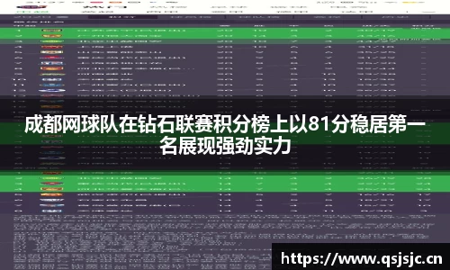 成都网球队在钻石联赛积分榜上以81分稳居第一名展现强劲实力